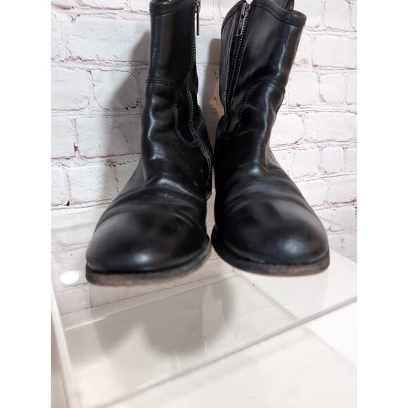 FRYE Black Leather Melissa Button Short Ankle Boots Women's Size 8.5 B - Picture 9 of 13